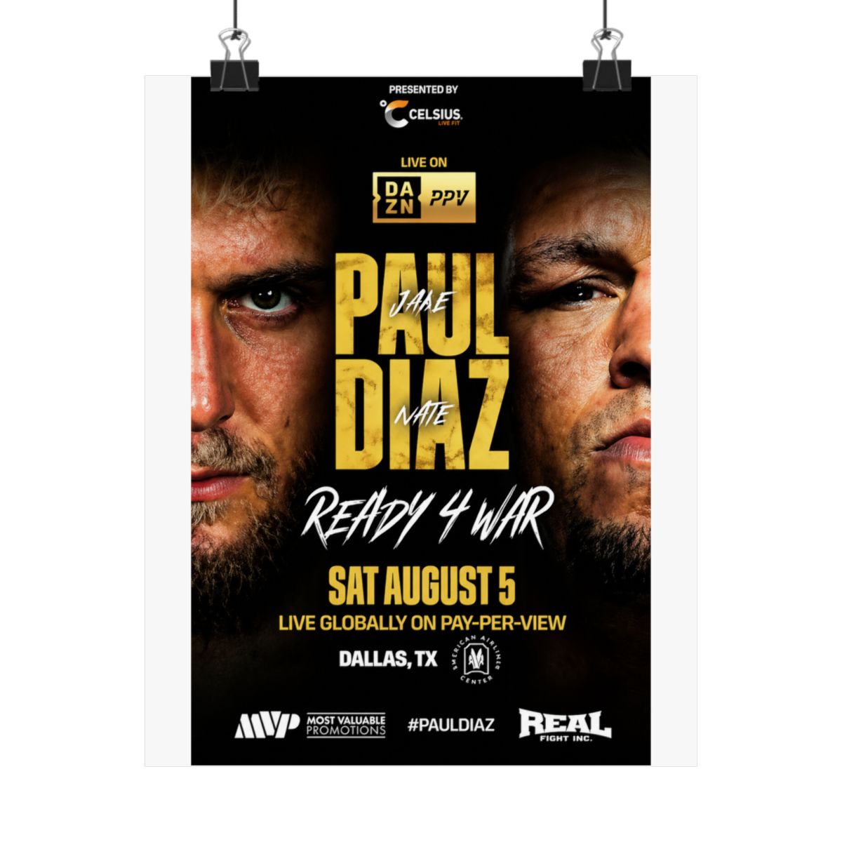 Jake Paul Advertising Boxing Match Between Poster